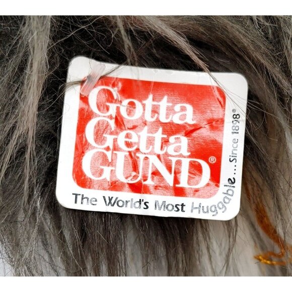 Gund  Plush Shih Tzu Puppy Red Bow Grey White 10” Plush Stuffed Animal #13125 - Picture 6 of 6